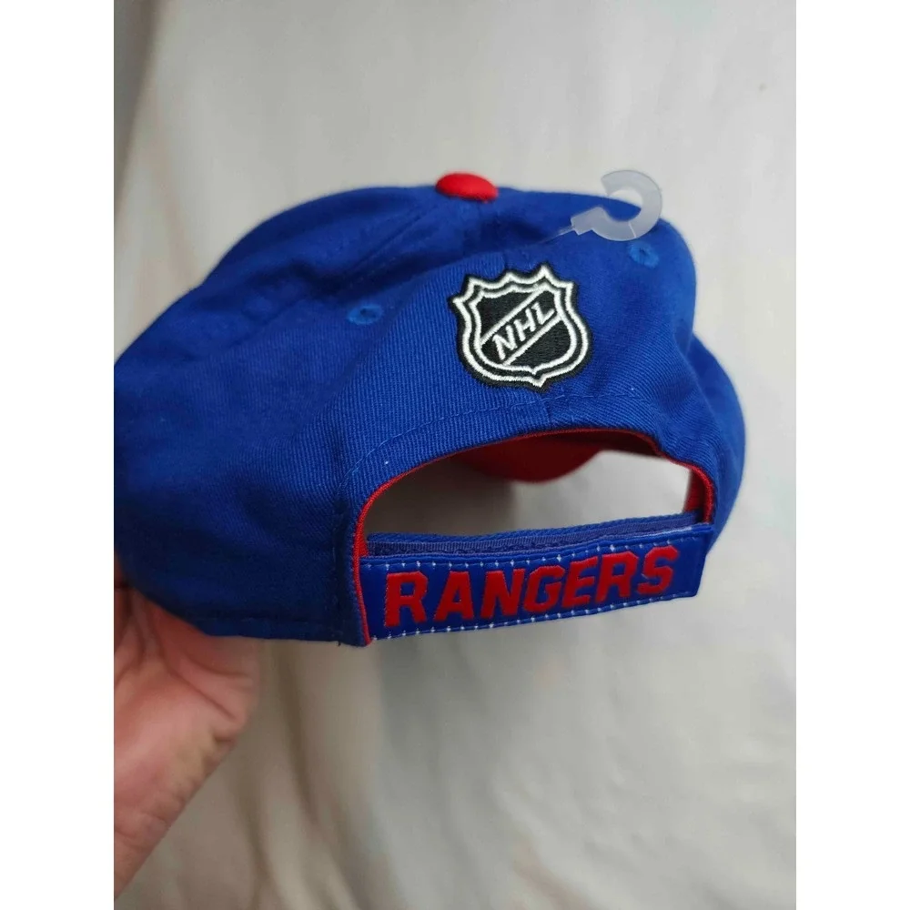 NHL New York Rangers Youth Adjustable Hat Cap Blue Red Logo Hockey Gear NWT